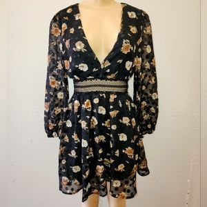 Black Flowered Dress